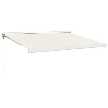 Markise Einziehbar Creme 3,5x2,5 m Stoff und Aluminium