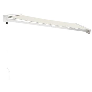 Markise Einziehbar Creme 3,5x2,5 m Stoff und Aluminium