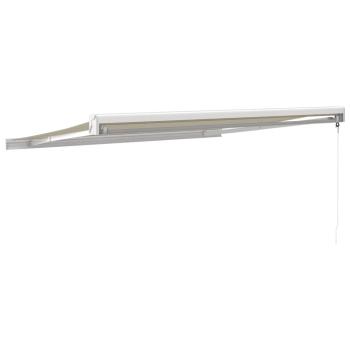 Markise Einziehbar Creme 3,5x2,5 m Stoff und Aluminium