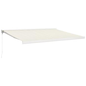 Markise Einziehbar Creme 4,5x3 m Stoff und Aluminium