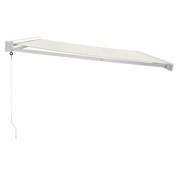 Markise Einziehbar Creme 4,5x3 m Stoff und Aluminium