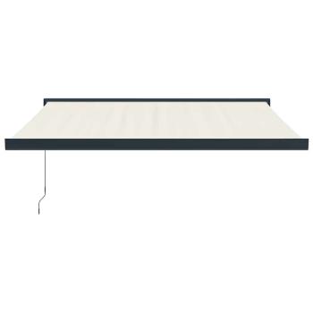 Markise Einziehbar Creme 3,5x2,5 m Stoff und Aluminium