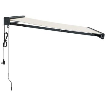 Markise Einziehbar Creme 3,5x2,5 m Stoff und Aluminium