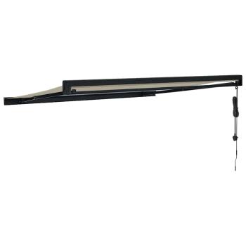Markise Einziehbar Creme 3,5x2,5 m Stoff und Aluminium