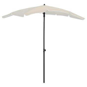 ARDEBO.de - Sonnenschirm mit Mast 200x130 cm Sandfarbe