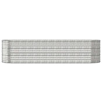Hochbeet Verzinkter Stahl 296x80x68 cm Silbern