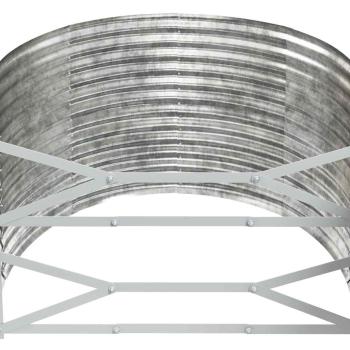 Hochbeet Verzinkter Stahl 322x100x68 cm Silbern