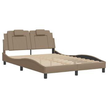 Bettgestell "Viana" ohne Matratze Cappuccino-Braun 140x200 cm Kunstleder