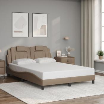 Bettgestell "Viana" mit LED ohne Matratze Cappuccino-Braun 140x200 cm