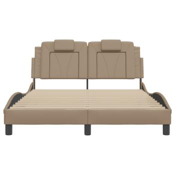 Bettgestell "Viana" mit LED ohne Matratze Cappuccino-Braun 140x200 cm
