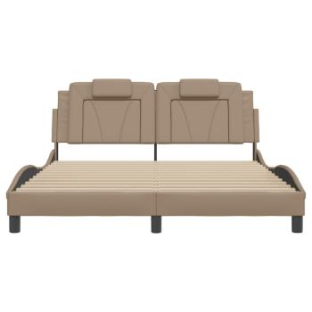 Bettgestell Viana mit LED ohne Matratze Cappuccino 160x200cm