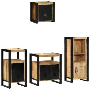 ARDEBO.de - Badezimmermöbel-Set 4 stk. Braun und Schwarz 55 x 35 x 60 cm