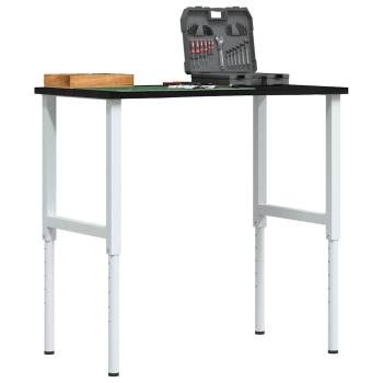 ARDEBO.de - Werkbank Dunkelbraun 100x60x(71,5-98) cm Massivholz Eiche