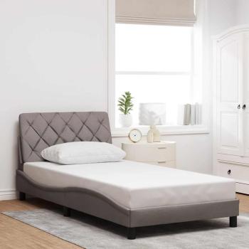 ARDEBO.de - Bettgestell ohne Matratze Taupe 100x200 cm Stoff