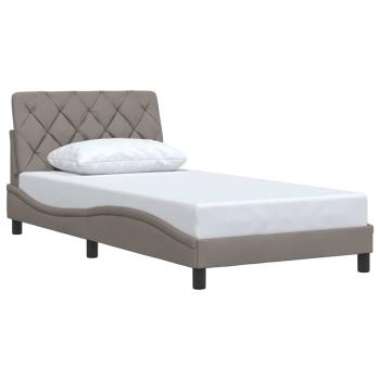 Bettgestell ohne Matratze Taupe 100x200 cm Stoff