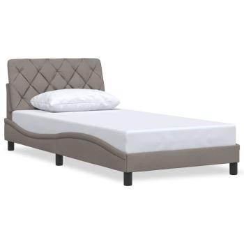 Bettgestell ohne Matratze Taupe 100x200 cm Stoff