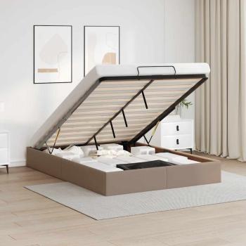 ARDEBO.de - Ottoman-Bett ohne Matratze Cappucino 140x190cm Kunstleder