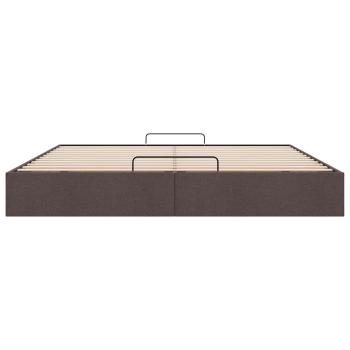 Ottoman-Bett ohne Matratze Dunkelbraun 180x200 cm Stoff