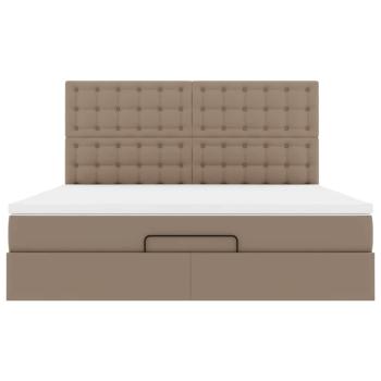 Ottoman-Bett mit Matratze & LEDs 180x200cm Kunstleder