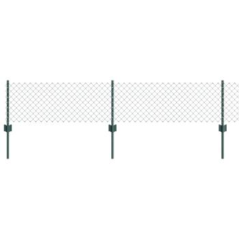 Maschendrahtzaun mit Pfosten 10 x 0,4 m PVC-beschichteter Stahl