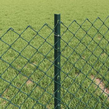 Maschendrahtzaun mit Pfosten 10 x 0,4 m PVC-beschichteter Stahl