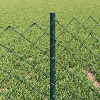 Maschendrahtzaun mit Pfosten 10 x 0,4 m PVC-beschichteter Stahl