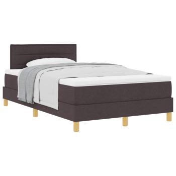 Boxspringbett mit Kissen Dunkelbraun 120 x 190 cm Stoff