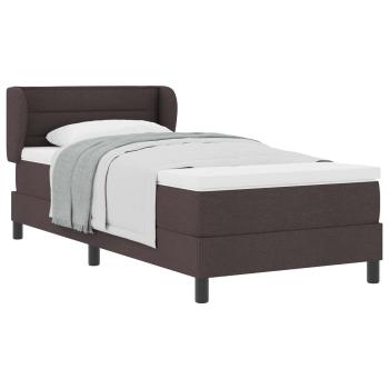 Boxspringbett mit Matratze Dunkelbraun 100 x 200 cm Stoff