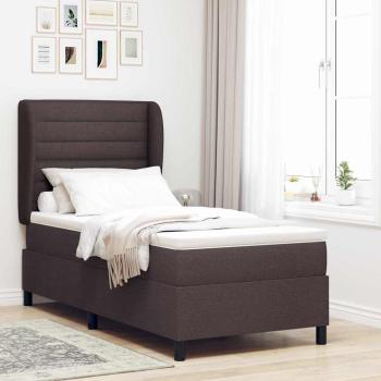 ARDEBO.de - Boxspringbett mit Matratze Dunkelbraun 100 x 200 cm Stoff