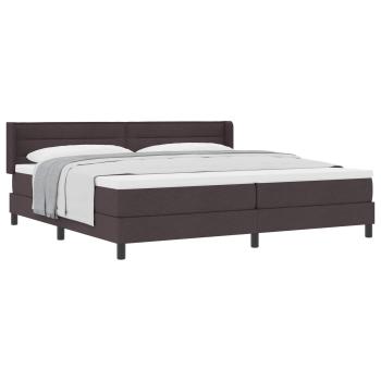 Boxspringbett mit Kopfteil Dunkelbraun 200 x 200 cm Stoff