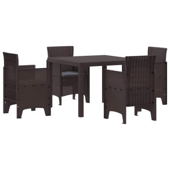 ARDEBO.de - Garten Essgruppe 5 stk. Braun Polypropylen