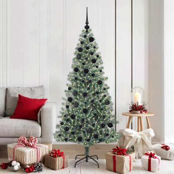 ARDEBO.de - Künstlicher Weihnachtsbaum beschneit mit LED Licht 180 cm