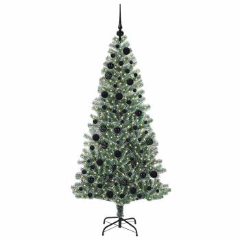 Künstlicher Weihnachtsbaum beschneit mit LED Licht 180 cm