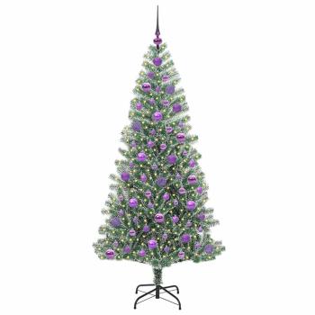 Künstlicher Weihnachtsbaum beschneit mit LED Licht 180 cm