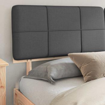 Bettgestell mit gepolstertem Kopfteil Dunkelgrau 200 x 200 cm