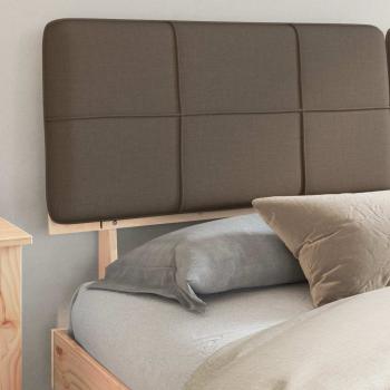 Bettgestell mit gepolstertem Kopfteil Taupe 200 x 200 cm