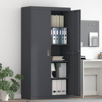 ARDEBO.de - Aufbewahrungsschrank Anthrazit 90 x 40 x 180 cm Stahl