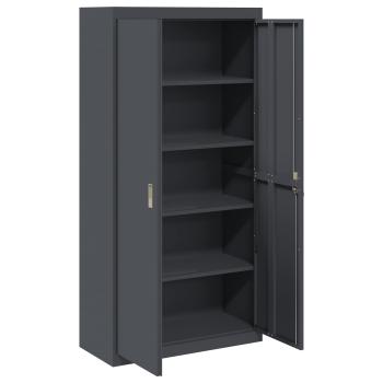 Aufbewahrungsschrank Anthrazit 90 x 40 x 180 cm Stahl