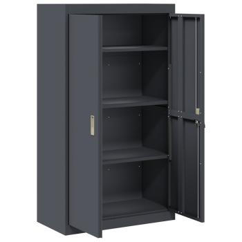 Aufbewahrungsschrank Anthrazit 80 x 40 x 140 cm Stahl