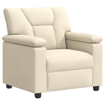 Sofa-Set 2 pcs Creme Kunstleder