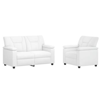 Sofa-Set 2 pcs Weiß Kunstleder