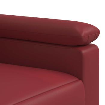 Sofa-Set 2 pcs Weinrot Kunstleder