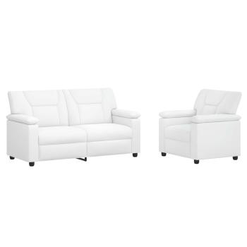 Sofa-Set 2 pcs Weiß Kunstleder