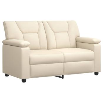 Sofa-Set 3 pcs Creme Kunstleder