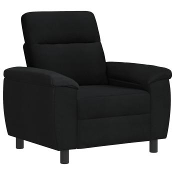 Sofa-Set 3 pcs Schwarz Stoff