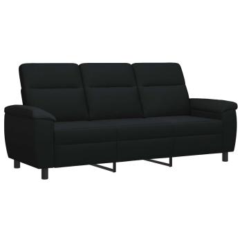 Sofa-Set 3 pcs Schwarz Stoff