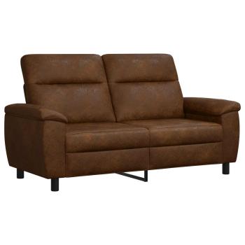 Sofa-Set 2 pcs Braun Kunstwildleder
