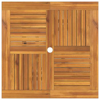 3-teiliges klappbares Garten Bistro Set 3 stk. Natur