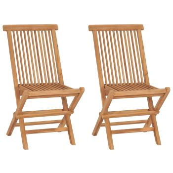 5-teiliges klappbares Garten-Bistro-Set Natur Massivholz Teak