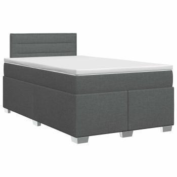 Boxspringbett mit Matratze Dunkelgrau 120 x 190 cm Stoff